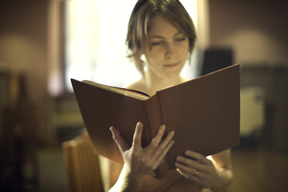 Young Female Student Studying history