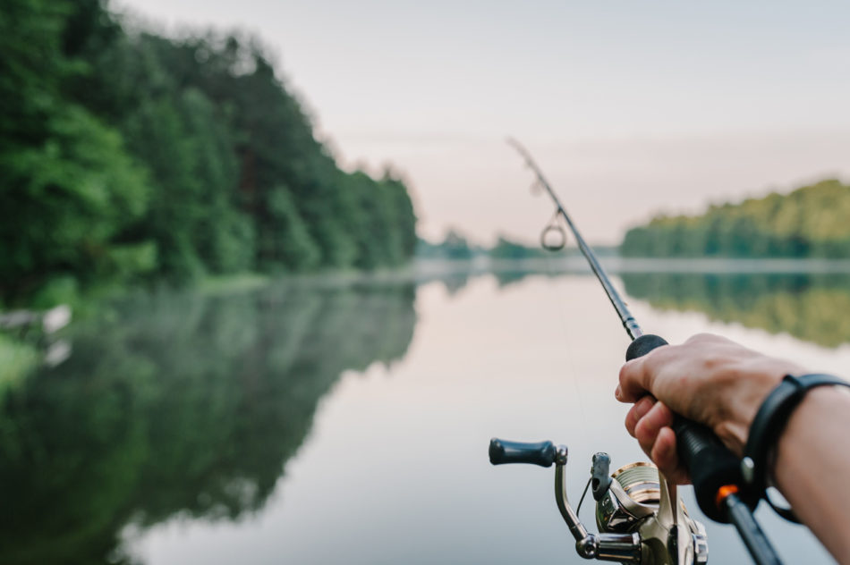 Fisherman with rod